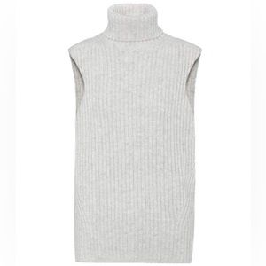 Dries Van Noten Wool turtleneck vest-Tan